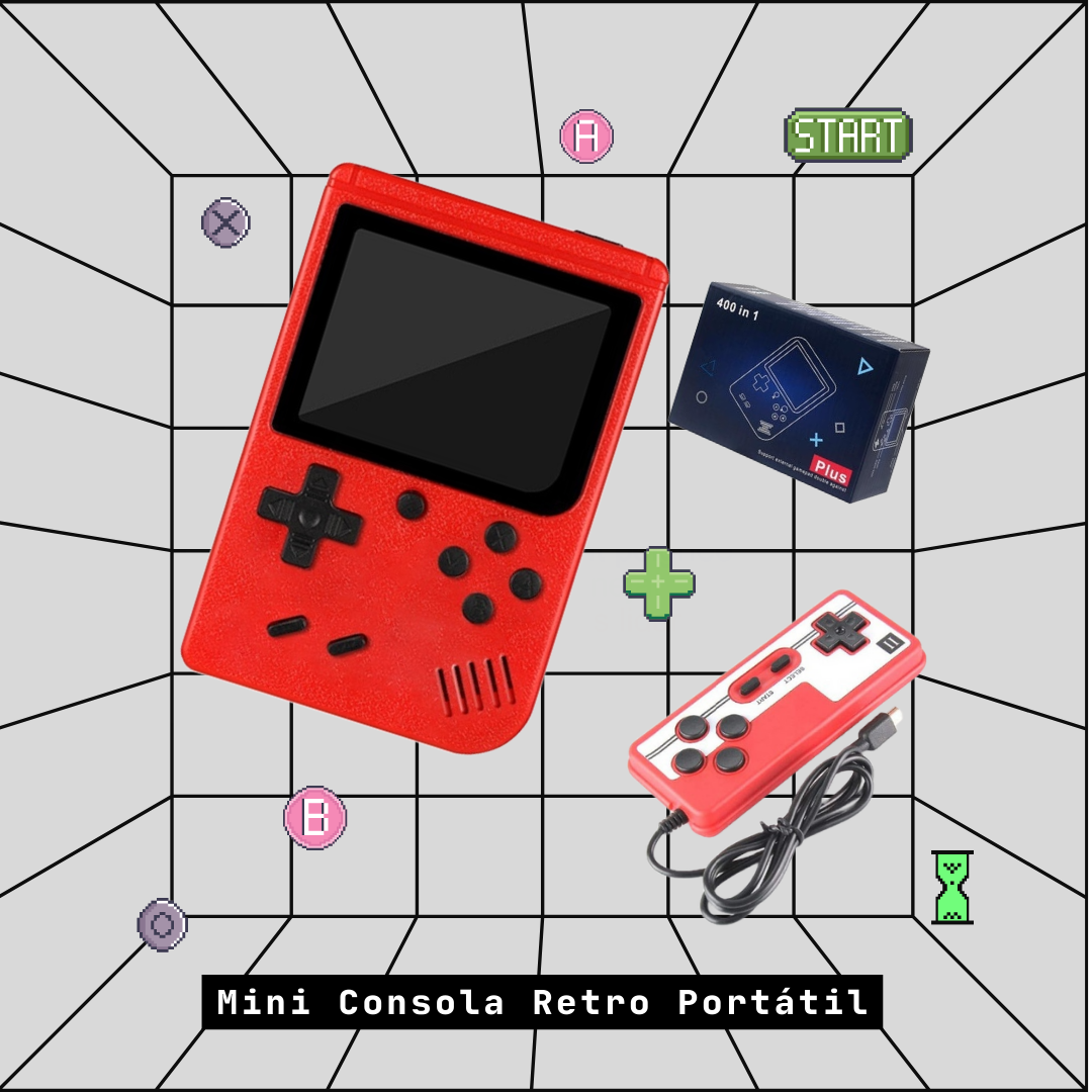 Mini Consola Retro Portátil (400 Juegos)